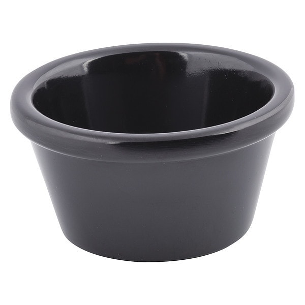 Tablecraft Plain Ramekin, Melamine, Black, 2 OZ - RAM2BK