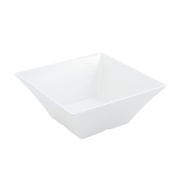 Bon Chef Melamine Square Bowl 10 X 10 X 4  96 Oz / 3 Qts - 53501WHITE