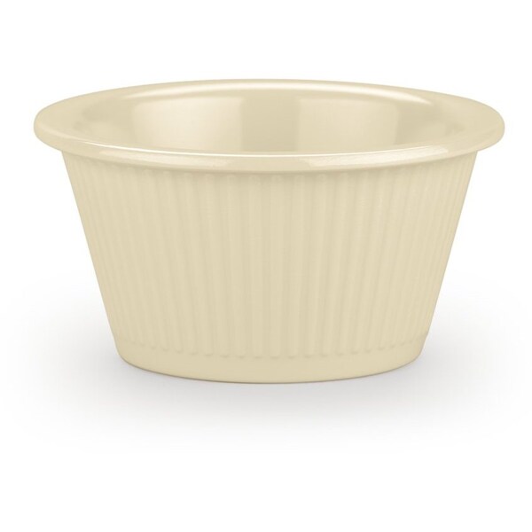 Carlisle Foodservice Melamine Fluted Ramekin, 2 oz, Bone - S29242
