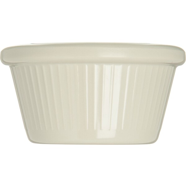 Carlisle Foodservice Melamine Fluted Ramekin, 2 oz, Bone - S29242