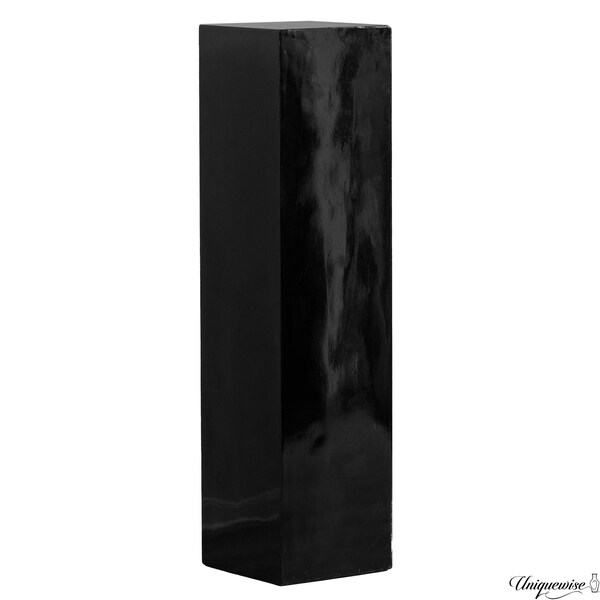 Uniquewise 47-Inch Black Fiberglass Pedestal Backdrop Stand - Stylish Flower or Cake Holder for - QI003858BK-47
