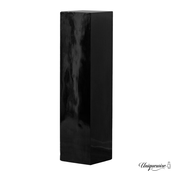 Uniquewise 47-Inch Black Fiberglass Pedestal Backdrop Stand - Stylish Flower or Cake Holder for - QI003858BK-47
