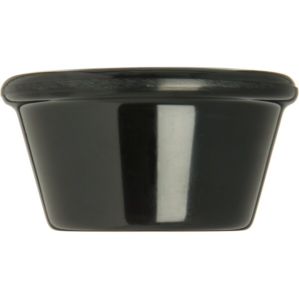 Carlisle Foodservice Melamine Smooth Ramekin, 2 oz, Black - S85203
