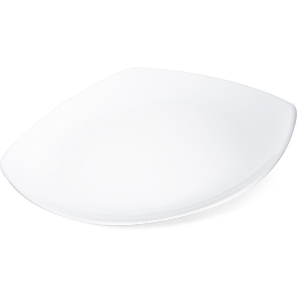 Carlisle Foodservice Upturned Corner Sq. Plate, 11.5", Wht, PK48 - 4330402