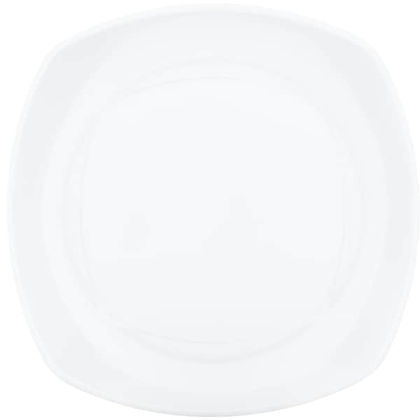 Carlisle Foodservice Upturned Corner Sq. Plate, 11.5", Wht, PK48 - 4330402