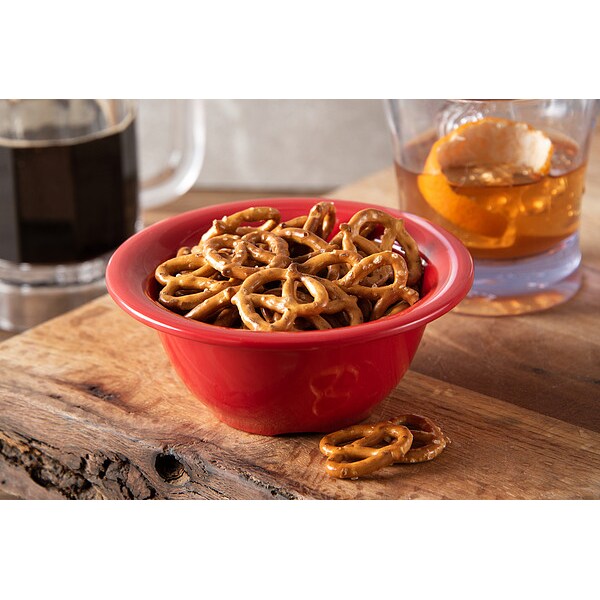 Carlisle Foodservice Melamine Rim Nappie Bowl, 10 oz., Red, PK24 - 3303805