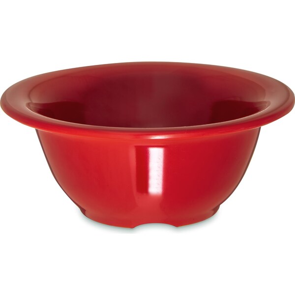 Carlisle Foodservice Melamine Rim Nappie Bowl, 10 oz., Red, PK24 - 3303805