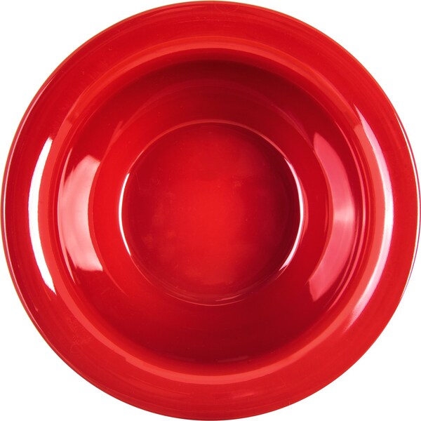 Carlisle Foodservice Melamine Rim Nappie Bowl, 10 oz., Red, PK24 - 3303805