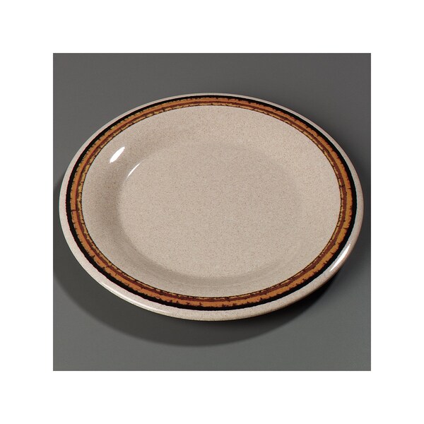Carlisle Foodservice Mlmn Wide Rim Dinnr Plate, 10.5", Snd, PK12 - 43011908