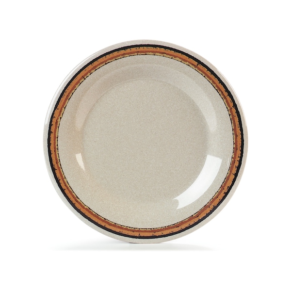 Carlisle Foodservice Mlmn Wide Rim Dinnr Plate, 10.5", Snd, PK12 - 43011908