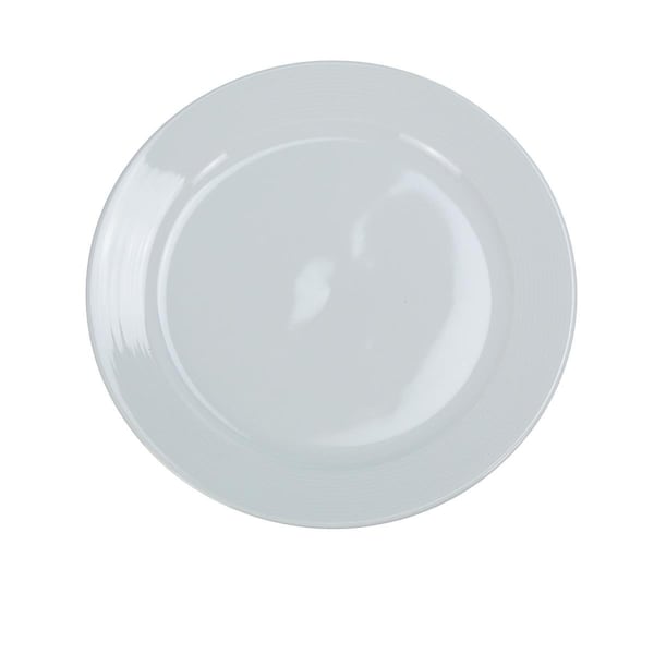 Yanco 10.5 in. Porcelain Dinner Plate, Super White Color, 12PK - PA-110