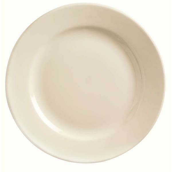 World Tableware Princess White 9" Rolled Edge Cream White Medium Rim Plate, PK24 - PWC-8