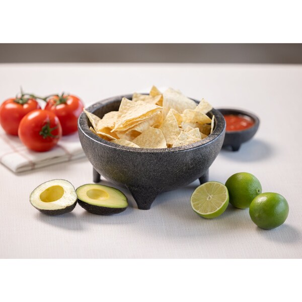 Service Ideas Molcajete Bowl, 56 Ounce, Black - MB56BL