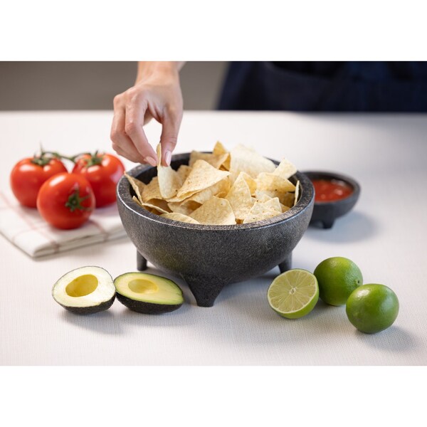 Service Ideas Molcajete Bowl, 56 Ounce, Black - MB56BL