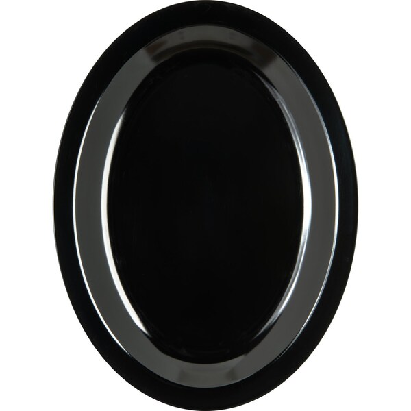 Carlisle Foodservice Melamine Platter Tray, 12"x9", Blk, PK12 - KL12703