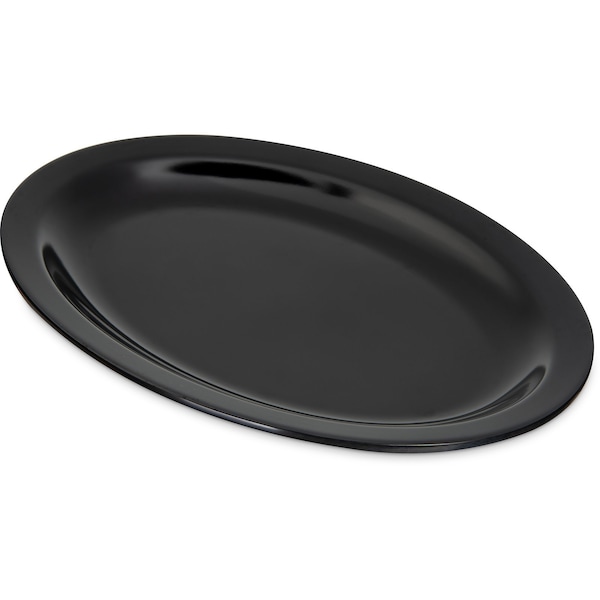 Carlisle Foodservice Melamine Platter Tray, 12"x9", Blk, PK12 - KL12703