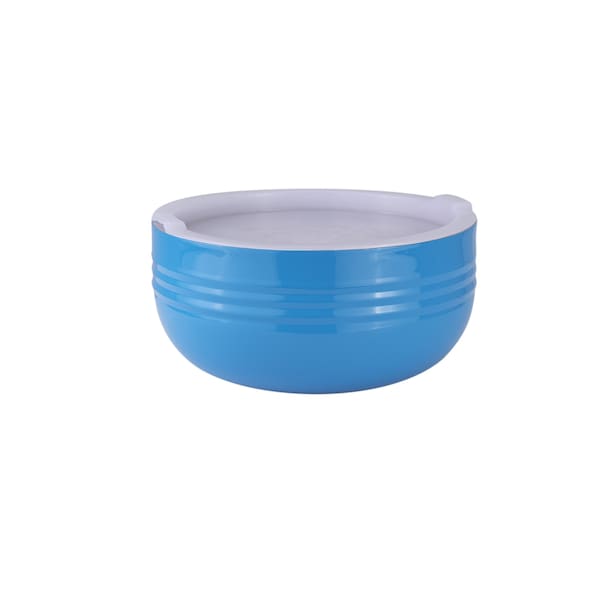 Bon Chef Cold Wave Bowl & Stacking Cover  9 7/8" Dia X 4 3/4" H  3 1/2 Qt - 9319CARIBBEANBLUE
