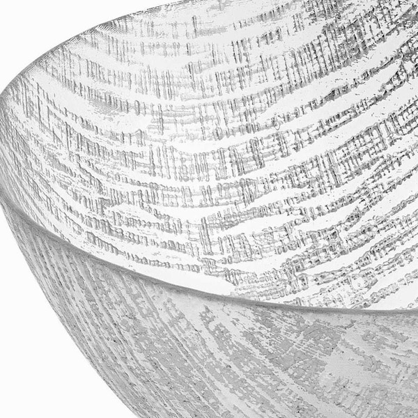 Homeroots 11 in. Hand Crafted Glass Silver Accent Salad or Serving Bowl - 375853