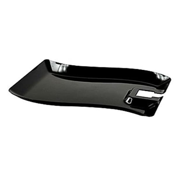 Fineline Settings Fineline Settings 1409-BK Black Rectangle Cocktail Plate - 1409-BK