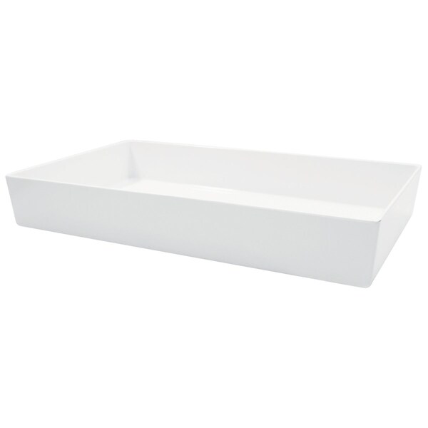 Tablecraft Straight Sided Bowl, Wht, 20"X12"X3" - M4033WH