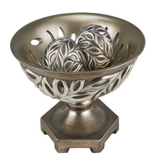 Ore Furniture Ore Furniture K-4285B 8.75 in. Kiara Decorative Bowl With Spheres - K-4285B