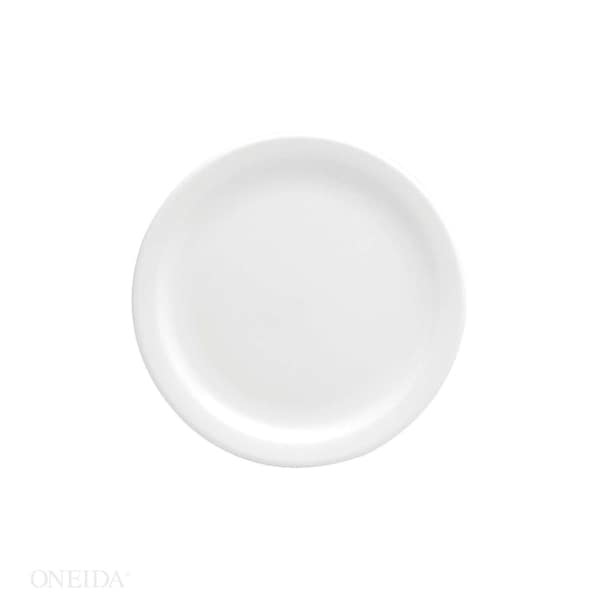 Oneida Oneida 7.25" Buffalo Bright White Narrow Rim Plate, PK36 - F8000000125