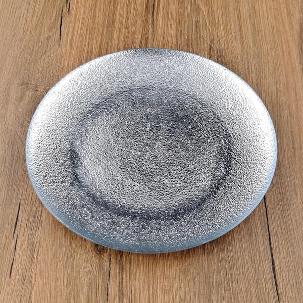 Red Pomegranate Collection 8.25 in. Aura Salad Plates, Silver - Set of 4 - 4971-2