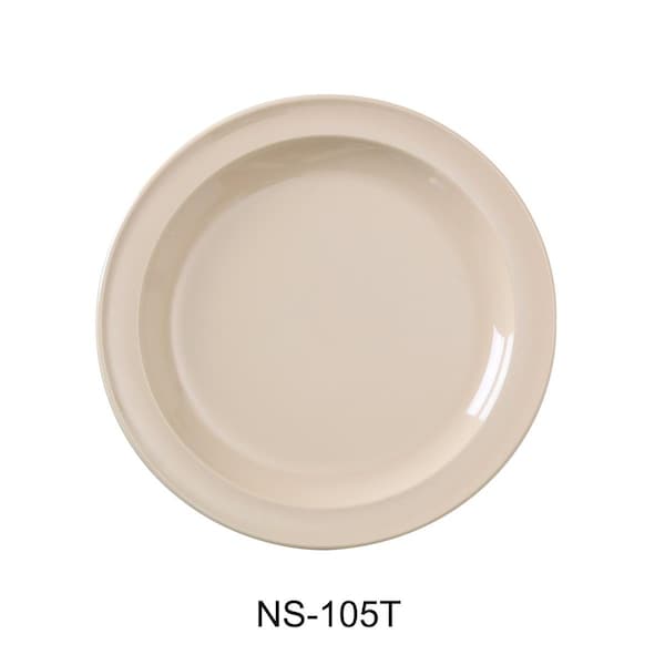 Yanco 5.5 in. Nessico Round Plate, Tan, 48PK - NS-105T