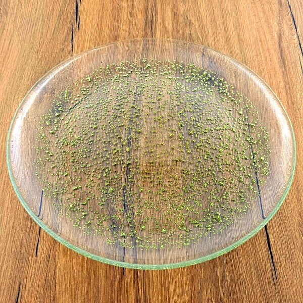 Red Pomegranate Collection 11 in. Isla Dinner Plates, Clear & Gold - Set of 4 - 4962-1