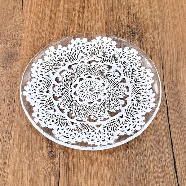 Red Pomegranate Collection 7 in. Lille Canape Plates - Set of 4 - 4050-0