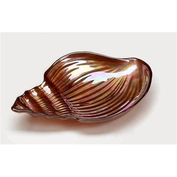 American Granby Conch Shell 11.5 in. Copper Luster Plate - 573-3