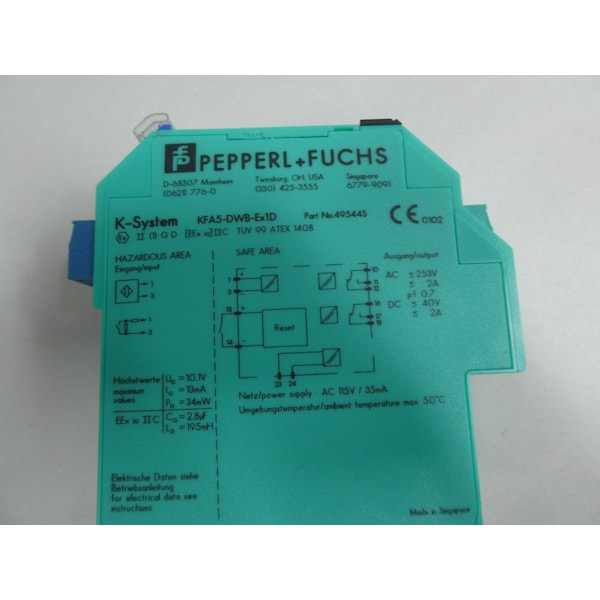 MONITOR DE VELOCIDAD DE ROTACIÓN PARA OTROS MÓDULOS DE PLC Y DCS - KFA5-DWB-EX1.D
