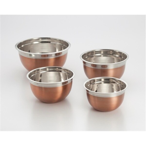 Bakebetter Mixing Bowls Stainless Steel with Copper Tint, 4PK - BA3098084