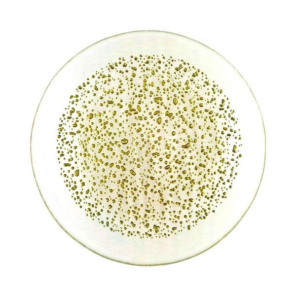 Red Pomegranate Collection 7 in. Isla Canape Plates, Clear & Gold - Set of 4 - 4960-1