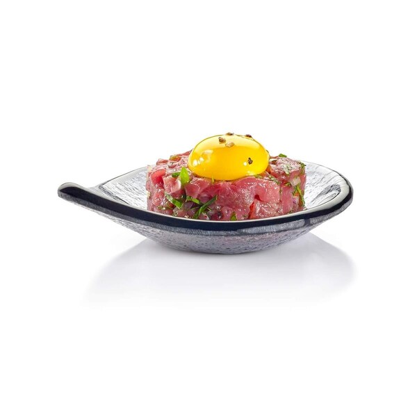 Rossetto Rosseto Smoked Glass Tear Drop Dish, Set of 24, 24PK - GLS015