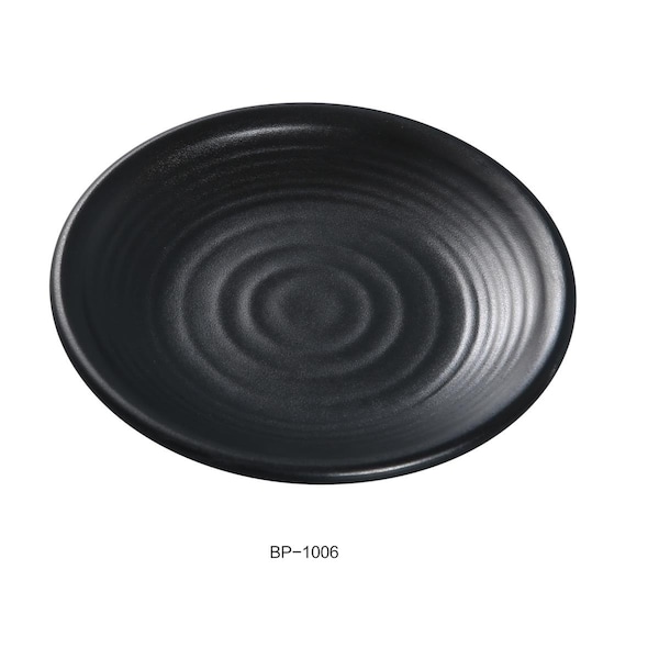 Yanco Black Pearl-1 Round Plate, Black, 48PK - BP-1006