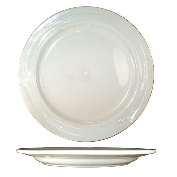 Iti Plate, 10-1/2", Ceramic American White PK12 - NP-16