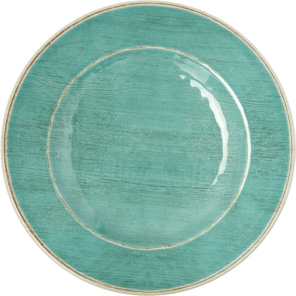 Carlisle Foodservice Melamine Salad Plate, 9", Aqua, PK12 - 6400215