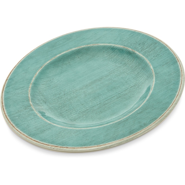 Carlisle Foodservice Melamine Salad Plate, 9", Aqua, PK12 - 6400215