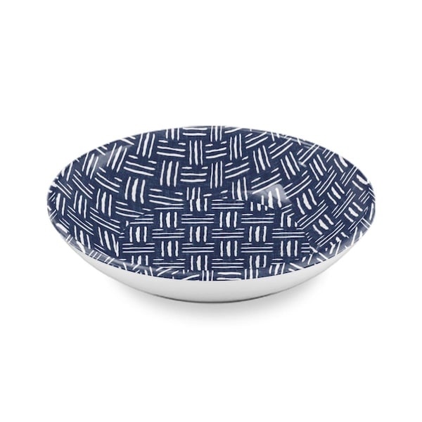 Tarhong 5.2 in. Melamine Indigo Oasis Saucer - 0.75 Cup - Set of 2 - PE20774579