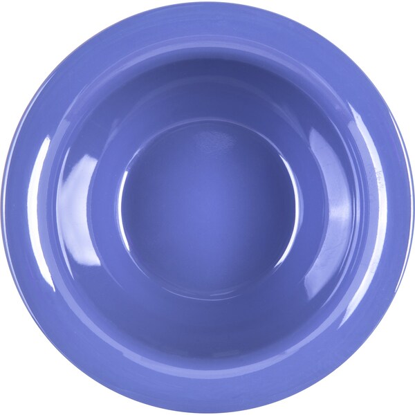 Carlisle Foodservice Melamine Rim Nappie Bowl, 10 oz., Blu, PK24 - 3303814