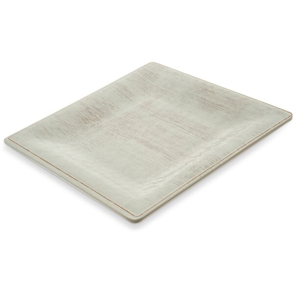 Carlisle Foodservice Melamine Square Salad Plate, 8.5", Bf, PK12 - 6402306