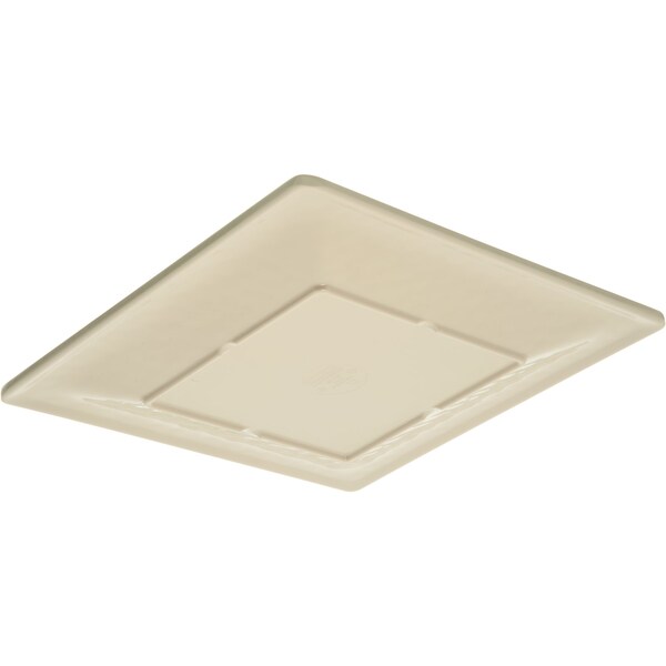 Carlisle Foodservice Melamine Square Salad Plate, 8.5", Bf, PK12 - 6402306