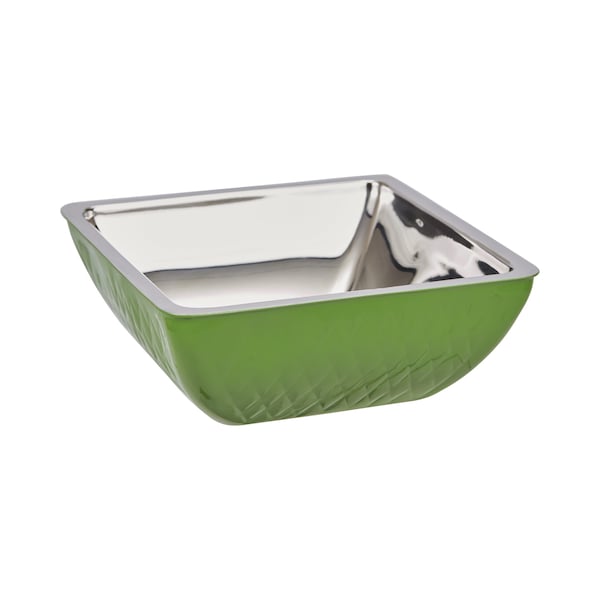 Bon Chef Square Diamond Cold Wave Bowl  10-1/4" X 10-1/4" X 3-7/8" H   3 Qt - 9332DILIME