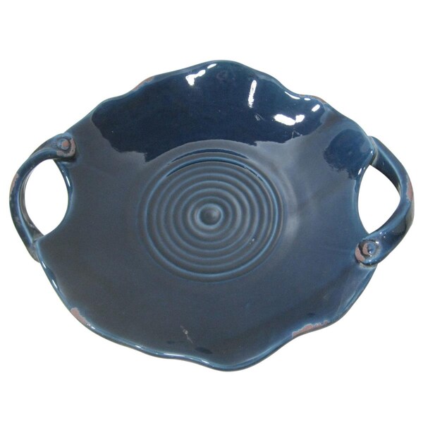 Perro Chino Blue Ceramic Plate with Blue Handle - PE2999379