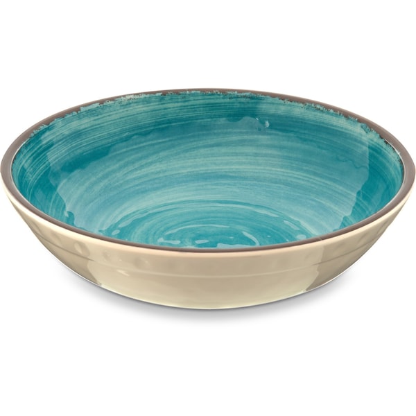 Carlisle Foodservice Melamine Cereal Bowl, 35.5 oz., Aqua, PK12 - 5401915