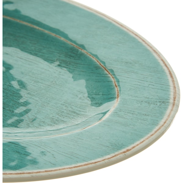 Carlisle Foodservice Melamine Oval Plate, 12"x8", Aqua, PK12 - 6402015