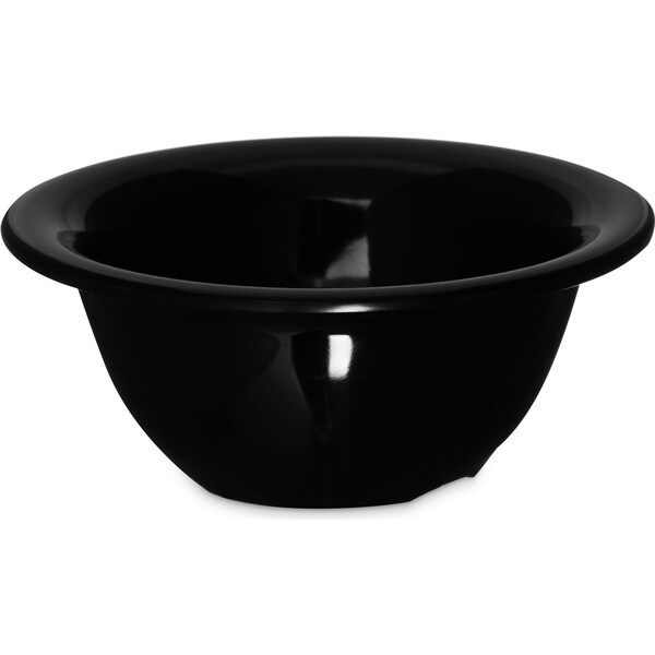 Carlisle Foodservice Melamine Rim Nappie Bowl, 10 oz., Blk, PK24 - 3303803