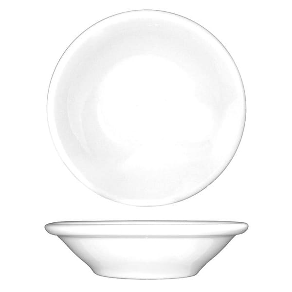 Iti Fruit Bowl, 4-3/4 oz., Ceramic European White PK36 - BR-11