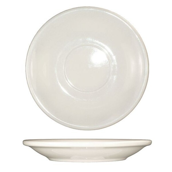 Iti Saucer, 5-3/16", Ceramic American White PK36 - RO-36